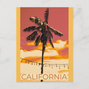 Retro California Palm Tree Briefkaart
