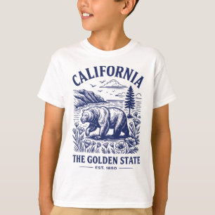 Retro California State T-shirt Est 1850 Golden Coa