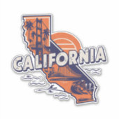 Retro California Sticker (Voorkant)
