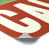 Retro California Surf Beach Travel Poster (Hoek)