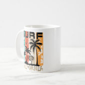 Retro California Surf Drink Cup –  Beach Koffiemok (Voorkant links)