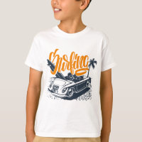 Retro California Surfen Strand Auto Graphic T-shir