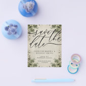 Retro Calligrafie Eucalyptus budget speciale dag Flyer (Enkel)