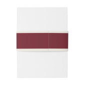 Retro Calligraphy Deep Red Classic Wedding Uitnodigingen Wikkel (Achterkant Voorbeeld)