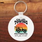 Retro Camel Towing Sarcastic Quotes Life Without M Sleutelhanger (Voorkant)
