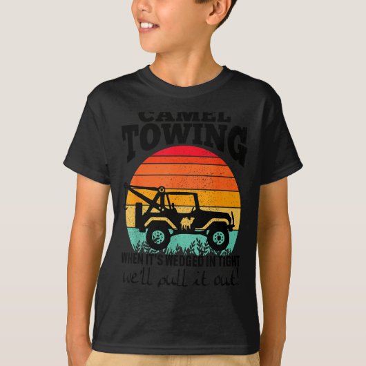 Retro Camel Towing Sarcastic Quotes Life Without M T-shirt (Voorkant)