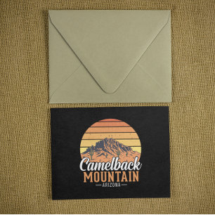 Retro Camelback Mountain Arizona Woestijn Reis Briefkaart