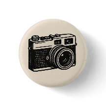 Retro Camera Button –  Fotografie Badge