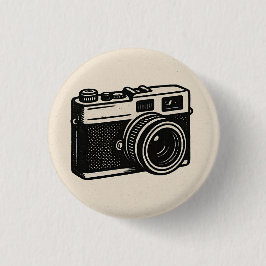 Retro Camera Button –  Fotografie Badge