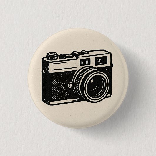 Retro Camera Button –  Fotografie Badge (Voorkant)