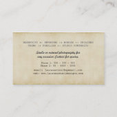 Retro  camera fotograaf Visitekaartjes (Achterkant)