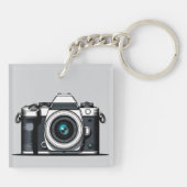 Retro camera illustratie sleutelhanger (Achterkant)