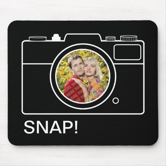 Retro Camera Photo Template mousepad Muismat (Voorkant)