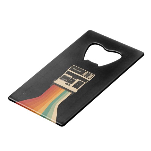 Retro Camera with Rainbow Print (Devant Angle)