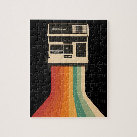 Retro Camera with Rainbow Print Legpuzzel (Verticaal)