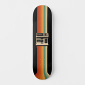 Retro Camera with Rainbow Print Skateboard (Voorkant)