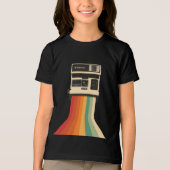 Retro Camera with Rainbow Print Tri-Blend Shirt (Voorkant)