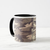 Retro camo design, nog steeds populair design, duo mok (Voorkant links)