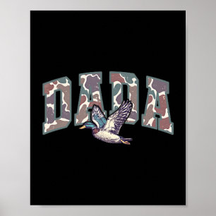 Retro Camo Eend Jagen Dada 1e Verjaardag Familie M Poster