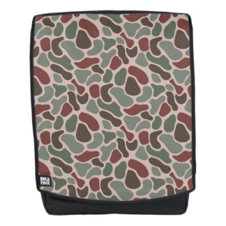 Retro Camo (rood groen) Rugtassen