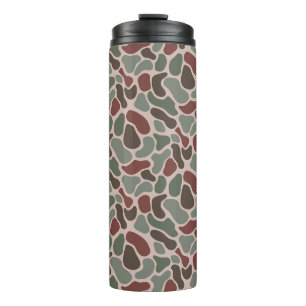 Retro Camo (rood groen) Thermosbeker