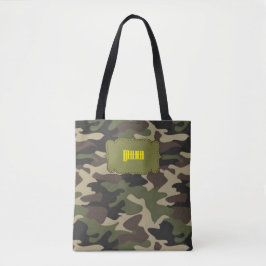 Retro Camo Tas - Aangepaste naam & Monogram