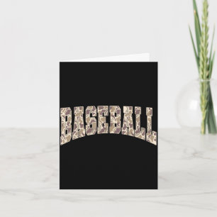 Retro camouflage spel dag honkbal seizoen grappig  kaart