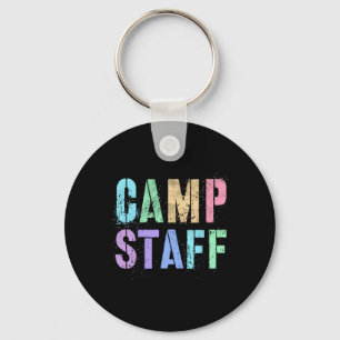 Retro Camp personeel Summer Campground Crew Counse Sleutelhanger