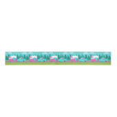 Retro-camper/aanhangwagen en motorlint grosgrain lint (Voorkant)