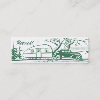 Retro Camper Calling Card Contactkaartje