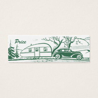 Retro Camper Hang Label of Visitekaartje