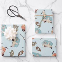 Retro Camper Inpakpapier
