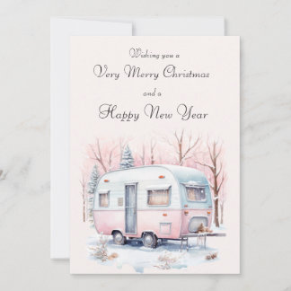  Retro Camper Kerst Kaart