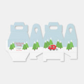 Retro Camper Kerstmis Bedankdoosjes (Uitgevouwen)