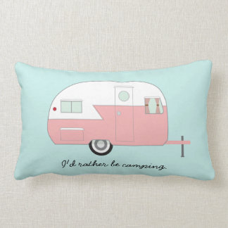 Retro Camper Kussen - Roze