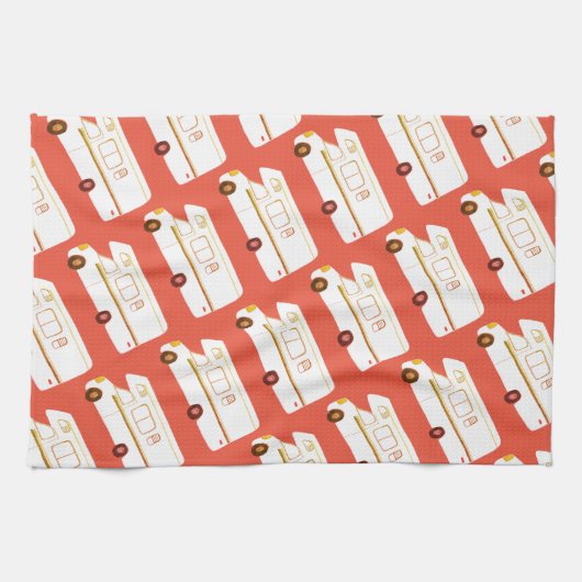 Retro Camper Motorhome RV keukenhanddoeken (Horizontaal)