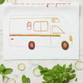 Retro Camper Motorhome RV rouille serviette de cui (Plié)