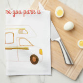 Retro Camper Motorhome RV rouille serviette de cui (Quart Plié)