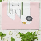 Retro Camper Motorhome RV serviette de cuisine ros (Plié)