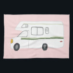 Retro Camper Motorhome RV serviette de cuisine ros<br><div class="desc">Décorez votre cuisine avec cette serviette cool. Fait un grand ménage ou cadeau d'anniversaire! Vous pouvez le customiser et ajouter du texte. Consultez ma boutique pour trouver beaucoup plus de couleurs et de motifs plus des trucs de cuisine assortis!</div>