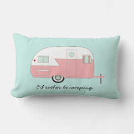 Retro Camper Pillow - Roze Kussen