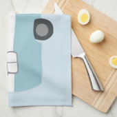 Rétro Camper Trailer bleu serviette de cuisine (Quart Plié)