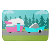 Retro Camper/Trailer en Auto Bath Mat (Voorkant)
