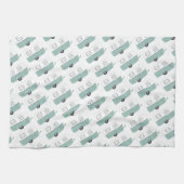 Retro Camper Trailer witte keukenhanddoeken (Horizontaal)