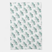 Retro Camper Trailer witte keukenhanddoeken (Verticaal)