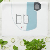 Retro Camper Trailer witte keukenhanddoeken (Gevouwen)