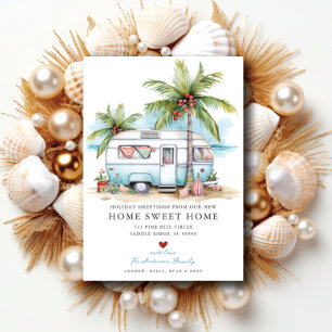 Retro Camper Vakantie Bewegende aankondiging