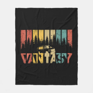 Retro Camper Van Life - Vanlife Fleece Deken