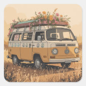 Retro Camper Van Sticker –  (Devant)