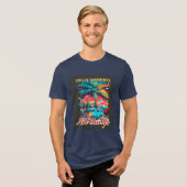 Retro Camper Van Travel Quote Tri-Blend Shirt (Voorkant volledig)